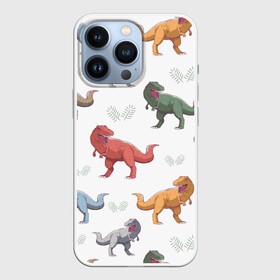 Чехол для iPhone 13 Pro с принтом Разноцветные тираннозавры в городе Новоалтайск,  |  | art | dino | dinosaur | dinosaurus | pattern | t rex | t rex merch | арт | детский рисунок | динозавр | динозавр мерч | динозаврики | иллюстрация | паттерн | рекс | рисунок динозавра | страшные динозавры | т рекс | тираннозавр