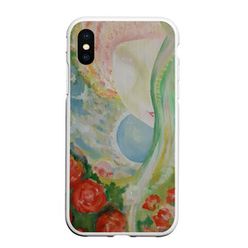 Чехол для iPhone XS Max матовый с принтом Девушка в розах в городе Новоалтайск, Силикон | Область печати: задняя сторона чехла, без боковых панелей | ангелы | девушка | душа | картина | лето | птицы | розы | цветы