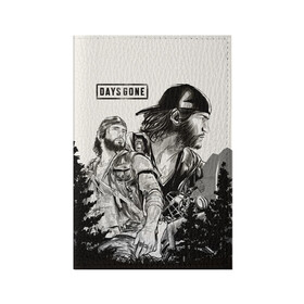 Обложка для паспорта матовая кожа с принтом Days Gone в городе Новоалтайск, натуральная матовая кожа | размер 19,3 х 13,7 см; прозрачные пластиковые крепления | байкер | дикон сент джон | жизнь после | зомби | пандемия | ушедшие дни | фрик