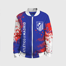 Детский бомбер 3D с принтом ATLETICO DE MADRID АТЛЕТИКО в городе Новоалтайск, 100% полиэстер | застегивается на молнию, по бокам два кармана без застежек, мягкие манжеты, по низу бомбера и на воротнике — эластичная резинка | Тематика изображения на принте: atletico madrid | fifa | football | football club. | sport | uefa | английская премьер лига | атлетико мадрид | лига финал | матч | спорт | уефа | финал | фифа | футбол | футбольный клуб