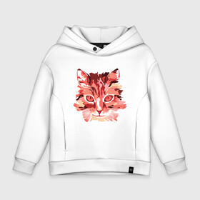 Детское худи Oversize хлопок с принтом Red Cat в городе Новоалтайск, френч-терри — 70% хлопок, 30% полиэстер. Мягкий теплый начес внутри —100% хлопок | боковые карманы, эластичные манжеты и нижняя кромка, капюшон на магнитной кнопке | animal | cat | cute | kitty | meow | друг | животные | киска | китти | кот | котенок | котик | котэ | кошечка | кошка | лев | леопард | милый | мур | мяу | пантера | питомец | рысь | тигр