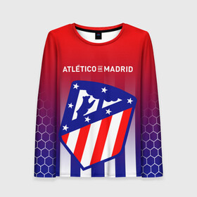 Женский лонгслив 3D с принтом ATLETICO DE MADRID АТЛЕТИКО в городе Новоалтайск, 100% полиэстер | длинные рукава, круглый вырез горловины, полуприлегающий силуэт | atletico madrid | fifa | football | football club. | sport | uefa | английская премьер лига | атлетико мадрид | лига финал | матч | спорт | уефа | финал | фифа | футбол | футбольный клуб