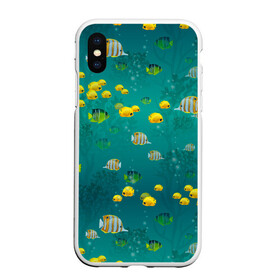 Чехол для iPhone XS Max матовый с принтом Подводный мир Рыбки в городе Новоалтайск, Силикон | Область печати: задняя сторона чехла, без боковых панелей | fish | морские | морские рыбы | подводный мир | рыба | рыбки | рыбы