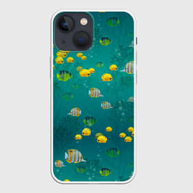 Чехол для iPhone 13 mini с принтом Подводный мир. Рыбки в городе Новоалтайск,  |  | fish | морские | морские рыбы | подводный мир | рыба | рыбки | рыбы
