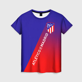Женская футболка 3D с принтом ATLETICO DE MADRID АТЛЕТИКО в городе Новоалтайск, 100% полиэфир ( синтетическое хлопкоподобное полотно) | прямой крой, круглый вырез горловины, длина до линии бедер | atletico madrid | fifa | football | football club. | sport | uefa | английская премьер лига | атлетико мадрид | лига финал | матч | спорт | уефа | финал | фифа | футбол | футбольный клуб