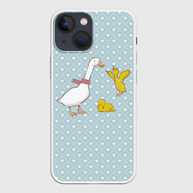 Чехол для iPhone 13 mini с принтом Утка и утята в городе Новоалтайск,  |  | Тематика изображения на принте: мама утка | птицы | птички | утка | уточки | утята | цыпленок | цыплята