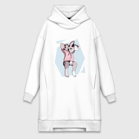 Платье-худи хлопок с принтом Собака Фурри | Furry в городе Новоалтайск,  |  | animal | anthro | covered in fur | dog | furry | fursuit | покрытый мехом | собака | фурри