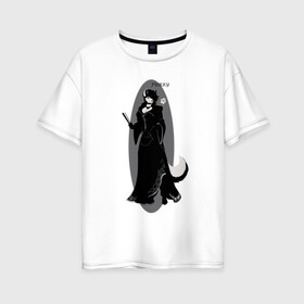 Женская футболка хлопок Oversize с принтом Furry Fox Girl в городе Новоалтайск, 100% хлопок | свободный крой, круглый ворот, спущенный рукав, длина до линии бедер
 | animal | anthro | covered in fur | furry | fursuit | лиса | лисица | покрытый мехом | фурри