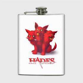 Фляга с принтом Hades wolf в городе Новоалтайск, металлический корпус | емкость 0,22 л, размер 125 х 94 мм. Виниловая наклейка запечатывается полностью | hades | puppy | red | roguelike | three headed | wolf | бесконечные круги ада | волк | компьютерная игра | красный | трехглавый | щенок