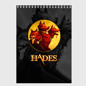 Скетчбук с принтом Hades wolf в городе Новоалтайск, 100% бумага
 | 48 листов, плотность листов — 100 г/м2, плотность картонной обложки — 250 г/м2. Листы скреплены сверху удобной пружинной спиралью | hades | roguelike | бесконечные круги ада | волк | компьютерная игра | красный | трехглавый