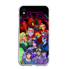 Чехол для iPhone XS Max матовый с принтом Hades heroes в городе Новоалтайск, Силикон | Область печати: задняя сторона чехла, без боковых панелей | hades | roguelike | zagreus | алекто | боги | герои | дуса | загрей | компьютерная игра | красный волк | мегера | тисифон