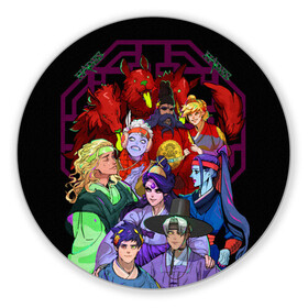 Коврик для мышки круглый с принтом Hades heroes в городе Новоалтайск, резина и полиэстер | круглая форма, изображение наносится на всю лицевую часть | hades | roguelike | zagreus | алекто | боги | герои | дуса | загрей | компьютерная игра | красный волк | мегера | тисифон