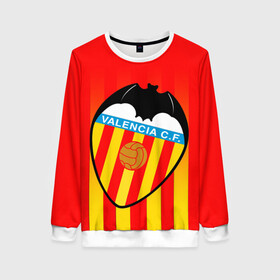 Женский свитшот 3D с принтом FC VALENCIA ФК ВАЛЕНСИЯ в городе Новоалтайск, 100% полиэстер с мягким внутренним слоем | круглый вырез горловины, мягкая резинка на манжетах и поясе, свободная посадка по фигуре | fc valencia | fifa | football | football club. | sport | uefa | английская премьер лига | лига финал | матч | спорт | уефа | финал | фифа | фк валенсия | футбол | футбольный клуб