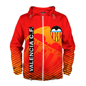 Мужская ветровка 3D с принтом FC VALENCIA ФК ВАЛЕНСИЯ в городе Новоалтайск, 100% полиэстер | подол и капюшон оформлены резинкой с фиксаторами, два кармана без застежек по бокам, один потайной карман на груди | fc valencia | fifa | football | football club. | sport | uefa | английская премьер лига | лига финал | матч | спорт | уефа | финал | фифа | фк валенсия | футбол | футбольный клуб