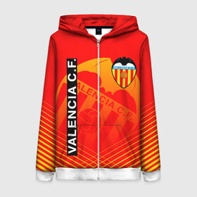 Женская толстовка 3D на молнии с принтом FC VALENCIA ФК ВАЛЕНСИЯ в городе Новоалтайск, 100% полиэстер | длина до линии бедра, манжеты и пояс оформлены мягкой тканевой резинкой, двухслойный капюшон со шнурком для регулировки, спереди молния, по бокам два кармана | fc valencia | fifa | football | football club. | sport | uefa | английская премьер лига | лига финал | матч | спорт | уефа | финал | фифа | фк валенсия | футбол | футбольный клуб