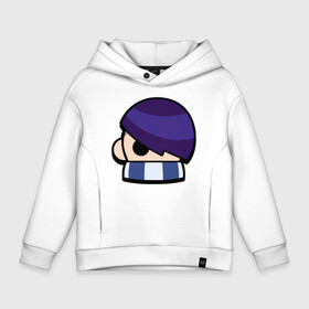 Детское худи Oversize хлопок с принтом EDGAR (ICON) 2 в городе Новоалтайск, френч-терри — 70% хлопок, 30% полиэстер. Мягкий теплый начес внутри —100% хлопок | боковые карманы, эластичные манжеты и нижняя кромка, капюшон на магнитной кнопке | android | brawl | brawl stars | clash | edgar | game | stars | андроид | игра | мобильные игры | эдгар