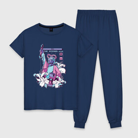 Женская пижама хлопок с принтом Vaporwave Pixel Wizard Flowers в городе Новоалтайск, 100% хлопок | брюки и футболка прямого кроя, без карманов, на брюках мягкая резинка на поясе и по низу штанин | exe | flower | loading | pixel art | retrowave | window | windows | вапорвейв | вейпорвейв | волшебник | графика | колдун | маг | паровая волна | пиксель арт | полоса загрузки | ретровейв | статуя свободы statue of liberty | фокусник