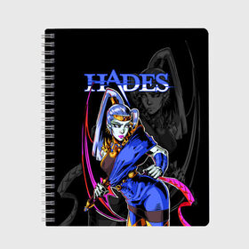 Тетрадь с принтом Hades Megaera в городе Новоалтайск, 100% бумага | 48 листов, плотность листов — 60 г/м2, плотность картонной обложки — 250 г/м2. Листы скреплены сбоку удобной пружинной спиралью. Уголки страниц и обложки скругленные. Цвет линий — светло-серый
 | hades | megaera | roguelike | аид | бесконечные круги ада | компьютерная игра | мегера | мифология