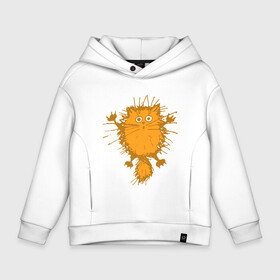 Детское худи Oversize хлопок с принтом Funny Cat в городе Новоалтайск, френч-терри — 70% хлопок, 30% полиэстер. Мягкий теплый начес внутри —100% хлопок | боковые карманы, эластичные манжеты и нижняя кромка, капюшон на магнитной кнопке | animal | cat | cute | kitty | meow | друг | животные | киска | китти | кот | котенок | котик | котэ | кошечка | кошка | лев | леопард | милый | мур | мяу | пантера | питомец | рысь | тигр