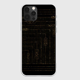 Чехол для iPhone 12 Pro Max с принтом золотые узоры в городе Новоалтайск, Силикон |  | fractal | квадрат | кольца | линии | полоска