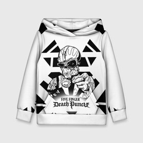 Детская толстовка 3D с принтом Five Finger Death Punch в городе Новоалтайск, 100% полиэстер | двухслойный капюшон со шнурком для регулировки, мягкие манжеты на рукавах и по низу толстовки, спереди карман-кенгуру с мягким внутренним слоем | 5fdp | cмертельный удар пятью пальцами | f8 рок | ffdp | five finger death punch | metal | rock | золтан батори | метал | музыка | рок группы | рокерские