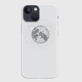 Чехол для iPhone 13 mini с принтом ЛУНА ПРОВИДИЦА в городе Новоалтайск,  |  | вселенная | глаза | космос | луна | небо | серое