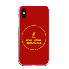 Чехол для iPhone XS Max матовый с принтом LIVERPOOL в городе Новоалтайск, Силикон | Область печати: задняя сторона чехла, без боковых панелей | anfield | british | champion | england | football | home | liverpool | logo | sport | team | англия | ливерпуль | футбол | энфилд