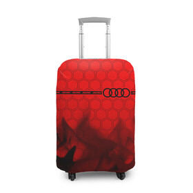 Чехол для чемодана 3D с принтом Audi - Racing (Line) в городе Новоалтайск, 86% полиэфир, 14% спандекс | двустороннее нанесение принта, прорези для ручек и колес | audi | auto | logo | moto | pro | quattro | racing | sport | symbol | авто | автомобильные | ауди | кватро | лента | лого | логотип | логотипы | марка | мото | полоса | символ | спорт | шильдик
