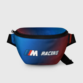 Поясная сумка 3D с принтом БМВ - Pro Racing в городе Новоалтайск, 100% полиэстер | плотная ткань, ремень с регулируемой длиной, внутри несколько карманов для мелочей, основное отделение и карман с обратной стороны сумки застегиваются на молнию | auto | b m w | bmv | bmw | logo | m power | moto | performance | power | pro | racing | series | sport | авто | б м в | бмв | лого | логотип | марка | мото | перфоманс | символ | спорт