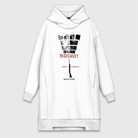 Платье-худи хлопок с принтом Курт Кобейн в городе Новоалтайск,  |  | gun | kurt cobain | music | nirvana | курт кобейн | музыка | нирвана | рок | ружьё
