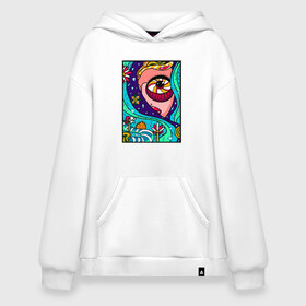 Худи SuperOversize хлопок с принтом Lucy in the Sky with Diamonds в городе Новоалтайск, 70% хлопок, 30% полиэстер, мягкий начес внутри | карман-кенгуру, эластичная резинка на манжетах и по нижней кромке, двухслойный капюшон
 | abbey road | abstract art | beatles day | let it bee | абстракция | альбом | арт | битлз | битломан | битлы | всемирный день битлз | иллюстрация | леннон | ливерпуль | ливерпульская четверка | люси в небесах с алмазами