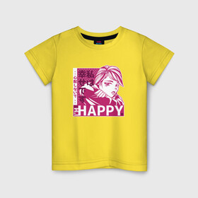 Детская футболка хлопок с принтом Happy Sad Anime Girl Kanji в городе Новоалтайск, 100% хлопок | круглый вырез горловины, полуприлегающий силуэт, длина до линии бедер | anime | chibi | cute | girls | happiness | im happy | japan | japanese | kawaii | manga | waifu | анимешник | анимешница | грусть | девочки | девушки | иероглифы | кандзи | лица | манга | настроение | рисунок в стиле аниме | счастье | типичная 