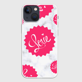 Чехол для iPhone 13 mini с принтом Feel Love в городе Новоалтайск,  |  | color | feellove | love | pink | любовь | многогранники
