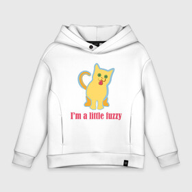 Детское худи Oversize хлопок с принтом Little Fuzzy в городе Новоалтайск, френч-терри — 70% хлопок, 30% полиэстер. Мягкий теплый начес внутри —100% хлопок | боковые карманы, эластичные манжеты и нижняя кромка, капюшон на магнитной кнопке | animal | cat | cute | kitty | meow | друг | животные | киска | китти | кот | котенок | котик | котэ | кошечка | кошка | лев | леопард | милый | мур | мяу | пантера | питомец | рысь | тигр