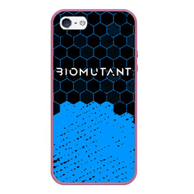 Чехол для iPhone 5/5S матовый с принтом Biomutant - Hexagon в городе Новоалтайск, Силикон | Область печати: задняя сторона чехла, без боковых панелей | Тематика изображения на принте: bio | biomutant | game | games | mutant | био | биомутант | игра | игры | мутант | соты