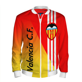 Мужской бомбер 3D с принтом FC VALENCIA ФК ВАЛЕНСИЯ в городе Новоалтайск, 100% полиэстер | застегивается на молнию, по бокам два кармана без застежек, по низу бомбера и на воротнике - эластичная резинка | fc valencia | fifa | football | football club. | sport | uefa | английская премьер лига | лига финал | матч | спорт | уефа | финал | фифа | фк валенсия | футбол | футбольный клуб