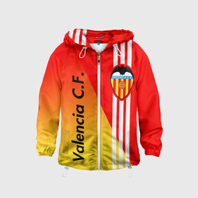 Детская ветровка 3D с принтом FC VALENCIA ФК ВАЛЕНСИЯ в городе Новоалтайск, 100% полиэстер | подол и капюшон оформлены резинкой с фиксаторами, по бокам два кармана без застежек, один потайной карман на груди | fc valencia | fifa | football | football club. | sport | uefa | английская премьер лига | лига финал | матч | спорт | уефа | финал | фифа | фк валенсия | футбол | футбольный клуб