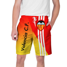 Мужские шорты 3D с принтом FC VALENCIA ФК ВАЛЕНСИЯ в городе Новоалтайск,  полиэстер 100% | прямой крой, два кармана без застежек по бокам. Мягкая трикотажная резинка на поясе, внутри которой широкие завязки. Длина чуть выше колен | fc valencia | fifa | football | football club. | sport | uefa | английская премьер лига | лига финал | матч | спорт | уефа | финал | фифа | фк валенсия | футбол | футбольный клуб
