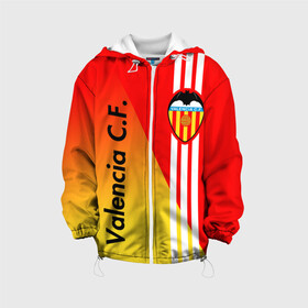 Детская куртка 3D с принтом FC VALENCIA ФК ВАЛЕНСИЯ в городе Новоалтайск, 100% полиэстер | застежка — молния, подол и капюшон оформлены резинкой с фиксаторами, по бокам — два кармана без застежек, один потайной карман на груди, плотность верхнего слоя — 90 г/м2; плотность флисового подклада — 260 г/м2 | fc valencia | fifa | football | football club. | sport | uefa | английская премьер лига | лига финал | матч | спорт | уефа | финал | фифа | фк валенсия | футбол | футбольный клуб