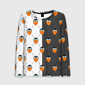 Женский лонгслив 3D с принтом FC VALENCIA ФК ВАЛЕНСИЯ в городе Новоалтайск, 100% полиэстер | длинные рукава, круглый вырез горловины, полуприлегающий силуэт | fc valencia | fifa | football | football club. | sport | uefa | английская премьер лига | лига финал | матч | спорт | уефа | финал | фифа | фк валенсия | футбол | футбольный клуб