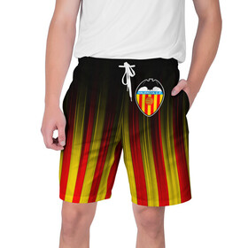 Мужские шорты 3D с принтом FC VALENCIA ФК ВАЛЕНСИЯ в городе Новоалтайск,  полиэстер 100% | прямой крой, два кармана без застежек по бокам. Мягкая трикотажная резинка на поясе, внутри которой широкие завязки. Длина чуть выше колен | fc valencia | fifa | football | football club. | sport | uefa | английская премьер лига | лига финал | матч | спорт | уефа | финал | фифа | фк валенсия | футбол | футбольный клуб