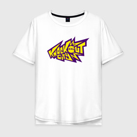 Мужская футболка хлопок Oversize с принтом Knockout City Logo Логотип в городе Новоалтайск, 100% хлопок | свободный крой, круглый ворот, “спинка” длиннее передней части | city | knockout | knockout city | knockout city logo | logo | вышибалы | кнокаут сити | логотип | нокаут | нокаут сити