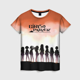 Женская футболка 3D с принтом Girls und Panzer Poster (Z) в городе Новоалтайск, 100% полиэфир ( синтетическое хлопкоподобное полотно) | прямой крой, круглый вырез горловины, длина до линии бедер | anime | girls und panzer | panzer | аниме | анцио | гарудзу андо панца | девушки и танки | куромориминэ | манго | оараи | пик чёрного леса | сандерс | спокон