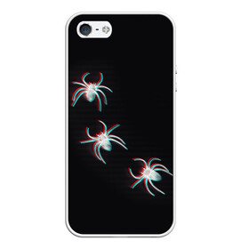 Чехол для iPhone 5/5S матовый с принтом ПАУКИ ГЛИТЧ GLITCH SPIDERS в городе Новоалтайск, Силикон | Область печати: задняя сторона чехла, без боковых панелей | glitch | spider | tegunvteg | глитч | насекомые | паук | пауки | хэллоуин