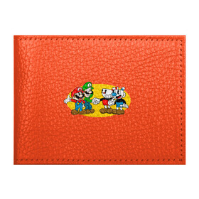 Обложка для студенческого билета с принтом CupHead x Mario в городе Новоалтайск, натуральная кожа | Размер: 11*8 см; Печать на всей внешней стороне | arkade | cup head | cuphead | game | games | mario | аркада | игра | игры | кап хэд | капхед | купа хэд | марио | сгз руфв | сгзруфв | чашкоголовый