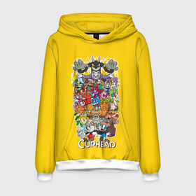 Мужская толстовка 3D с принтом CupHead Family в городе Новоалтайск, 100% полиэстер | двухслойный капюшон со шнурком для регулировки, мягкие манжеты на рукавах и по низу толстовки, спереди карман-кенгуру с мягким внутренним слоем. | arkade | cup head | cuphead | game | games | аркада | игра | игры | кап хэд | капхед | купа хэд | сгз руфв | сгзруфв | чашкоголовый