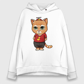 Женское худи Oversize хлопок с принтом Street cat в городе Новоалтайск, френч-терри — 70% хлопок, 30% полиэстер. Мягкий теплый начес внутри —100% хлопок | боковые карманы, эластичные манжеты и нижняя кромка, капюшон на магнитной кнопке | animal | cat | cute | kitty | meow | друг | животные | киска | китти | кот | котенок | котик | котэ | кошечка | кошка | лев | леопард | милый | мур | мяу | пантера | питомец | рысь | тигр