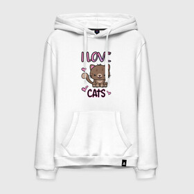 Мужская толстовка с принтом I Love Cats в городе Новоалтайск, френч-терри, мягкий теплый начес внутри (100% хлопок) | карман-кенгуру, эластичные манжеты и нижняя кромка, капюшон с подкладом и шнурком | animal | cat | cute | kitty | love | meow любовь | друг | животные | киска | китти | кот | котенок | котик | котэ | кошечка | кошка | милый | мур | мяу | питомец