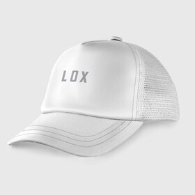 Детская кепка тракер с принтом LOX (мерч Джейк Джилленхол) в городе Новоалтайск, Козырек - 100% хлопок. Кепка - 100% полиэстер, Задняя часть - сетка | универсальный размер, пластиковая застёжка | Тематика изображения на принте: jake gyllenhaal | lox | актер | булинг | буллинг | джейк джилленхол | джек | диленхол | как у | лакс | лакса | локс | лошидзе | лошок | ляхс | мерч | надпись | прикол | толстовка | три буквы