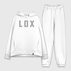 Женский костюм хлопок Oversize с принтом LOX (мерч Джейк Джилленхол) в городе Новоалтайск,  |  | jake gyllenhaal | lox | актер | булинг | буллинг | джейк джилленхол | джек | диленхол | как у | лакс | лакса | локс | лошидзе | лошок | ляхс | мерч | надпись | прикол | толстовка | три буквы
